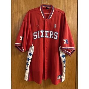 VTG Philadelphia 76ers Sixers Warm Up Jersey Shirt Mens 3XL Nike Team NBA 2003